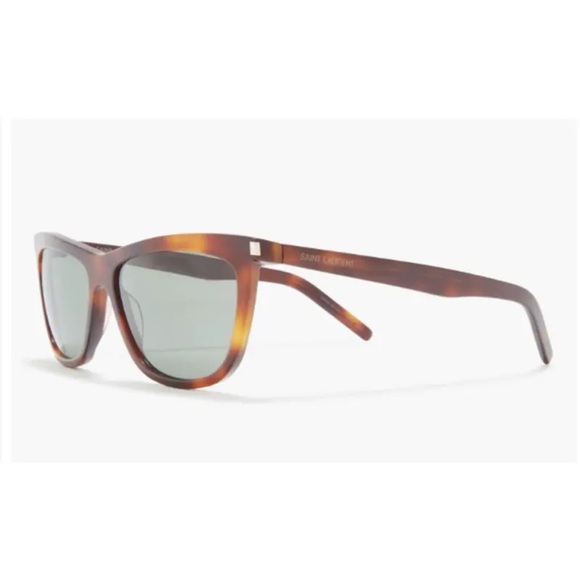 SAINT LAURENT 58mm havana cat eye sunglasses - Picture 1 of 8